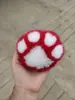 Colgante de Felpa de Pata de Gato Llavero Lindo de Gato Adorno Pata de Piel Sintética de Visón Corazón de Niña Colgante de Gato Negro Pequeño para Mochila