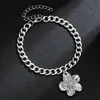 Europa y Estados Unidos joyería de moda caliente transfronteriza personalizada flor tridimensional cadena de metal tobillera ajustable para mujer
