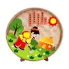 Paquete de materiales para pegar producción DIY manual creativa de jardín de infantes pegatinas de tela no tejida DIY para niños poesía antigua