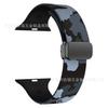 Para Apple Watch Pulseira de silicone impressa iwatch8Ultra transparente luminosa Apple pulseira dobrável magnética
