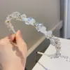 Faixa de Cabelo Dupla Camada, Novo Estilo Coreano Versátil com Strass Super Fada Presilha de Cabelo de Cristal de Alto Padrão, Acessório de Cabelo para Penteado de Coroa Alta
