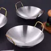 Wok de Acero Inoxidable de Doble Mango Más Vendido de la Tienda, Olla de Cocina Multifuncional, Sartén Antiadherente sin Recubrimiento para Uso Doméstico, Diámetro Grande