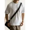 Camiseta Branca Masculina de Manga Curta, Corte Solto, Antibacteriana, Proteção UV, Tecido Sorona 7A de Alta Qualidade, Camada Base Pesada, Coleção Primavera/Verão 2026