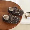 Sapatos Mary Jane de Bolinhas Retrô 2026 Outono Novo Cor Blocada Francesa Sapatos Baixos Simples Laço Lã Bico Redondo Sapatos Femininos