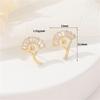Pendientes Versátiles de Diseño con Microincrustaciones de Zircón Estilo Coreano Zhongxing Chapados en Cobre Dorado Accesorios para Pendientes Vacíos con Perla para DIY