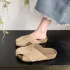 Medias Pantuflas Cerradas de Suela Gruesa para Mujer, Moda de Verano para Exteriores, Súper Populares, Suela Suave, Versátiles, Transpirables, Mocasines Antideslizantes