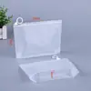 Bolsa Transparente de PVC con Cierre Auto-Soportante Mate Bolsa de Almacenamiento para Cosméticos Anillo de Tirador Redondo Bolsa de Plástico con Cierre Hermético