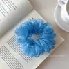 Goma para el pelo scrunchie de gasa tipo nube tie-dye estilo coreano para mujer, temperamento suave vintage, accesorio de alta gama para el pelo, cuerda para el pelo