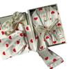 Pijama Coreano de Alta Gama Ins con Estampado de Corazón Lujo Accesible Seda de Hielo para Mujer Verano Pantalón de Manga Larga Conjunto para Estar en Casa Venta al por Mayor