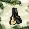 Novas Decorações Criativas de Personalidade Mini Guitarra de Natal Amantes Acrílico Plano Espelho Retrovisor do Carro Decorações Penduradas