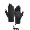 Guantes Calefactables Cálidos para Hombre para Exteriores Calefacción Recargables para Ciclismo Más Terciopelo Impermeables Antideslizantes Pantalla Táctil Guantes para Conducir Pesca