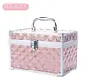 Caja de Maquillaje Portátil Profesional, Caja de Manicura, Caja de Herramientas para Técnico de Limpieza de Oídos y Masaje de Pies con Espejo, Caja de Almacenamiento para Belleza y Pestañas