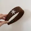 Diadema de Copo de Nieve con Pedrería Atmosférica Versátil Diadema de Felpa de Caña Alta Accesorio para el Cabello para Mujeres con un Toque de Lujo para el Uso Diario
