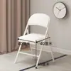 Silla plegable mediana-alta 35cm para adulto, silla con respaldo para el hogar, silla de estudio para estudiante, asiento portátil para oficina, taburete pequeño, silla de comedor