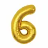 Globos Digitales Transfronterizos de 16 pulgadas Versión EE. UU. Dorado y Plateado Decoración de Fiesta de Cumpleaños Montaje de Escena Globos de Papel de Aluminio Fábrica Mayorista