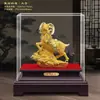 Ornamento de Veludo Flocado Ano do Carneiro Dourado Auspicioso e Desejoso Próspero Riqueza Presente de Reunião Anual Atraindo Riqueza e Tesouro Ornamento