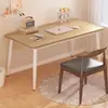 Escritorio de computadora simple, escritorio de oficina, escritorio de acero y madera, diseño minimalista y moderno, escritorio doble económico