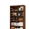 Estantería de esquina de múltiples niveles, armario de almacenamiento de pie, estantería para sala de estar, armario de almacenamiento, vitrina de almacenamiento de mirador vintage, aparador de comedor