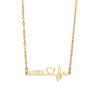 Suministro Transfronterizo de Venta Caliente Estilo Ins Latido del Corazón Amor Collar de Acero de Titanio para Mujer Collar Electrocardiograma Joyería