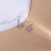 Aretes Europeos y Americanos Transfronterizos Personalizados Simples de Flor Calada Nicho Coreano de Alta Gama Aretes de Flor de Cinco Pétalos de Doble Capa para Mujer