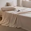 Sábana de cama simple de algodón puro cepillado engrosado de los años 50, pieza única para otoño e invierno, funda de edredón 100% algodón en color liso con un tacto de alta gama, juego de sábanas ajustables de tres piezas