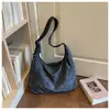 Bolso de mezclilla suave de gran capacidad informal transfronterizo, bolso nuevo y elegante para mujer, bolso de hombro versátil, bolso de mano popular