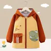 Funda para chaqueta de plumón, babero impermeable y resistente a las manchas con capucha para bebé, prenda de abrigo, elegante y se puede usar como capa exterior