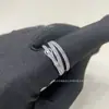 Hebilla de Cinturón Aijia/H Anillo Super Brillante Seiko Anillo de Pareja Apilado Elegante Simple Diseño de Nicho para Mujer