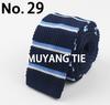 Corbata de punto casual a rayas para hombre, corbata de cuello estrecho ajustada de moda, corbata de punto plano ajustada para hombre