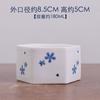 Maceta hexagonal de cerámica para suculentas, de estilo nacional, pintada a mano en azul y blanco, ideal para escritorios, plantas verdes, macetas cuadradas pequeñas.