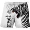 Pantalones de Playa Transfronterizos para Hombre Casual Estampado 3D de Tigre Animal