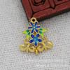 Accesorios de joyería de imitación de esmeralda Phoenix Yu Fei hechos a mano DIY17 * 15 mm horquilla de gota de aceite azul corona de pelo B2574