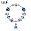 Pulsera Ojo de Gato con Pedrería Estilo Europeo Más Vendida Pulsera con Cuentas Regalo para Pareja Pulsera de Cristal Azul Ajustable Joyería para Mujeres