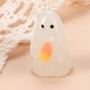 Accesorios de resina de venta caliente transfronterizos 3D tridimensional Halloween fantasma luminoso calabaza caramelo de maíz sin ojos de oveja