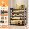 Sapateira de aço para casa, estante de armazenamento multicamadas de piso, organizador simples para hall de entrada, corredor e corredor, sapateira de ferro forjado