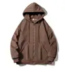 Sudadera con capucha de punto con cremallera, estilo minimalista de color liso, juvenil, versátil, para el día a día, primavera/otoño, moda casual