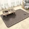 Tapete para Comida de Mascotas Temu Transfronterizo de Tierra de Diatomeas Impermeable Antideslizante para Perros y Gatos Resistente a la Suciedad y Fácil de Limpiar