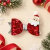 Acessórios de Laço de Natal Papai Noel Boneco de Neve Lantejoula Acessórios de Cabelo DIY Artesanal Sapatos e Chapéus Acessórios de Roupa