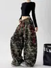 Calça Cargo Camuflada Doce e Cool para Mulheres, Solta e Emagrecedora, Versátil Hip-Hop Tendência Calça de Moletom Dança, Calça Curva para Outono