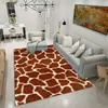 Alfombra Lavable de Cachemir Sintético Hecha a Medida por el Fabricante, Alfombra de Sala de Estar Transfronteriza con Estampado de Animales Sintéticos, Alfombra de Cobertura Total para Área Grande