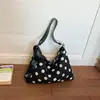 Bolso de mano casual con lunares dulces, estilo femenino, gran capacidad, simple, a la moda, para el trabajo y los desplazamientos, bolso tote con correa para el hombro personalizado