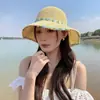 Novo Estilo Chapéu de Palha Versátil de Aba Larga Estilo Francês para Mulheres, Chapéu de Praia para Férias na Beira-Mar, Proteção UV, Chapéu de Palha Estilo Étnico