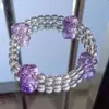 Pulsera Joyería de Mano Pulsera de Mariposa Morada Pulsera de Cristal de Imitación Pulsera para Mujer Joyería de Moda Pulsera de Cristal Pulsera de Amatista
