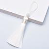 8cm Antiarrugas Seda de Hielo Borla Corta Sachet de Ropa Accesorios Marcapáginas Horquilla Peine Pequeña Borla Colgante DIY