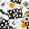Wx394 Papel de Seda Halloween 17g Papel de Embrulho à Prova de Umidade para Presentes e Doces, Papel de Seda com Decoração de Fantasma Morcego