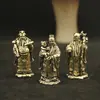 Adornos Retro de Latón Fu Lu Shou Fu Xing Shou Xing Lu Xing Adornos para el Hogar Decoración de Escritorio de Oficina Estatuas Bronce