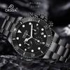 Reloj Multifuncional para Hombre ORSGA Green Water Ghost Resistente al Agua Tres Agujas Seis Ojos Calendario Clásico Lujo Ligero Cuarzo para Hombre