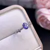 ¡Anillo de tanzanita natural, finamente elaborado con plata 925! La piedra principal es una tanzanita natural de 5*7 mm, admite pruebas