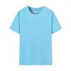 Nova Camiseta de Gola Redonda Cor Macaron de Verão Roupas para Aula de Jardim de Infância Roupas Diárias para Atividade Pai-Filho em estoque