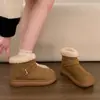 Botas de Neve Peludas com Solado Grosso Femininas 2026 Novo Inverno Antiderrapante Acolchoado Pelo Botas Curtas Quentes Birken Sapatos de Algodão